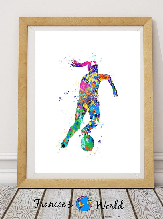 570x763 Soccer Wall Art Soccer Gift Art, Soccer Poster,soccer Watercolor