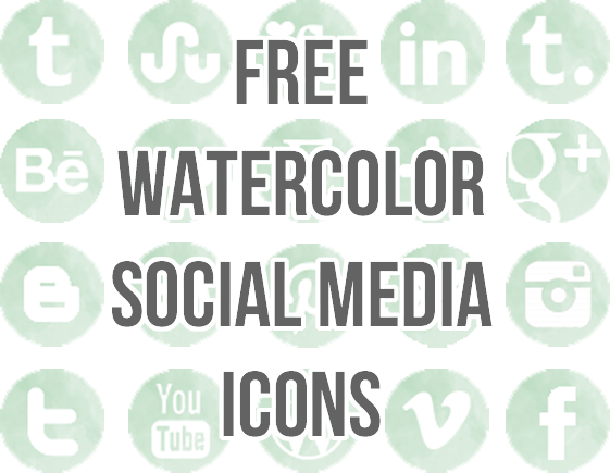561x435 Free Watercolor Social Media Icons . Blog Better