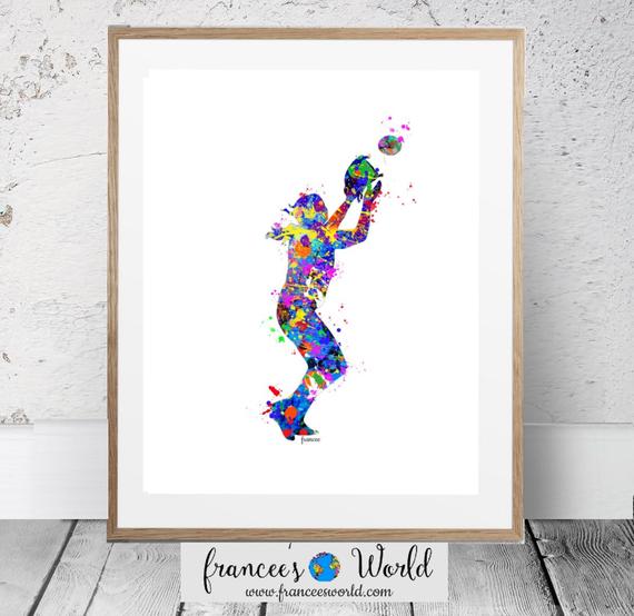 570x554 Softball Printable ,girl Softball Watercolor, Softball Art
