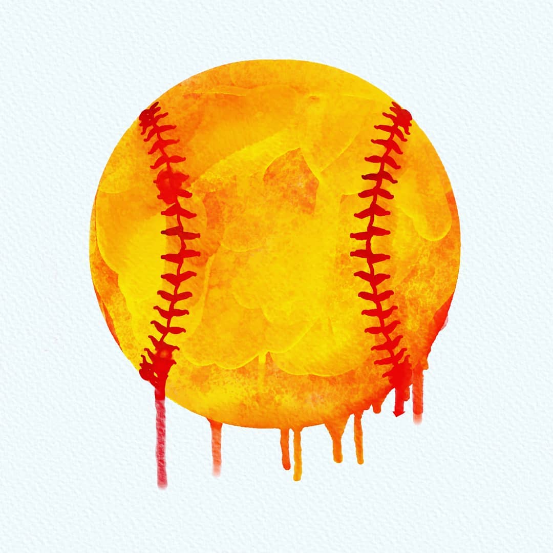 1080x1079 Watercolorsoftball