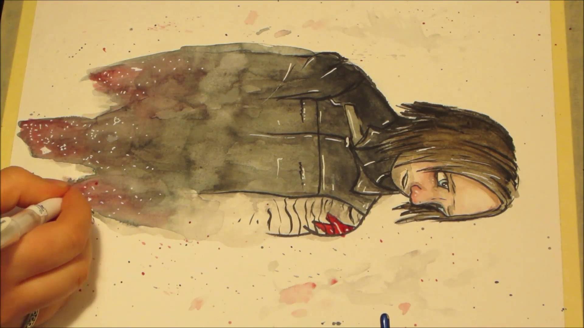 1920x1080 Winter Soldierucky Barnes Watercolor Speedpaint (Senior Citizen