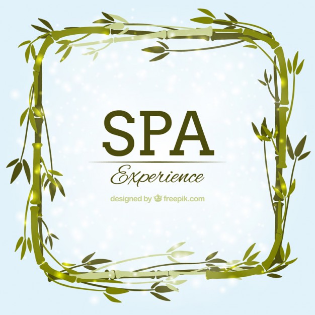 626x626 Watercolor Spa Background With Bamboo Frame Vector Free Download