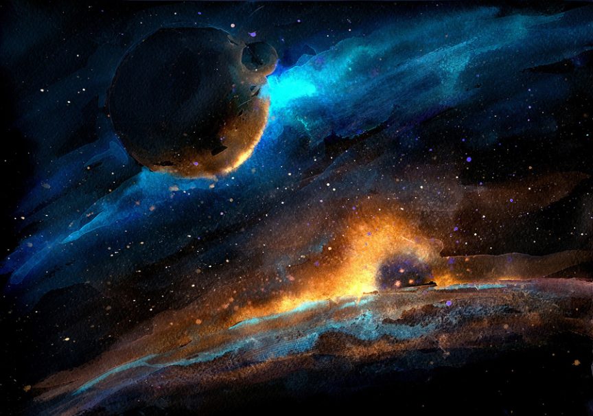 864x606 Works Watercolor Space Series By Alexey Kashpersky Art The