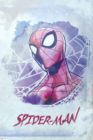 325x488 Spider Man Watercolor Poster