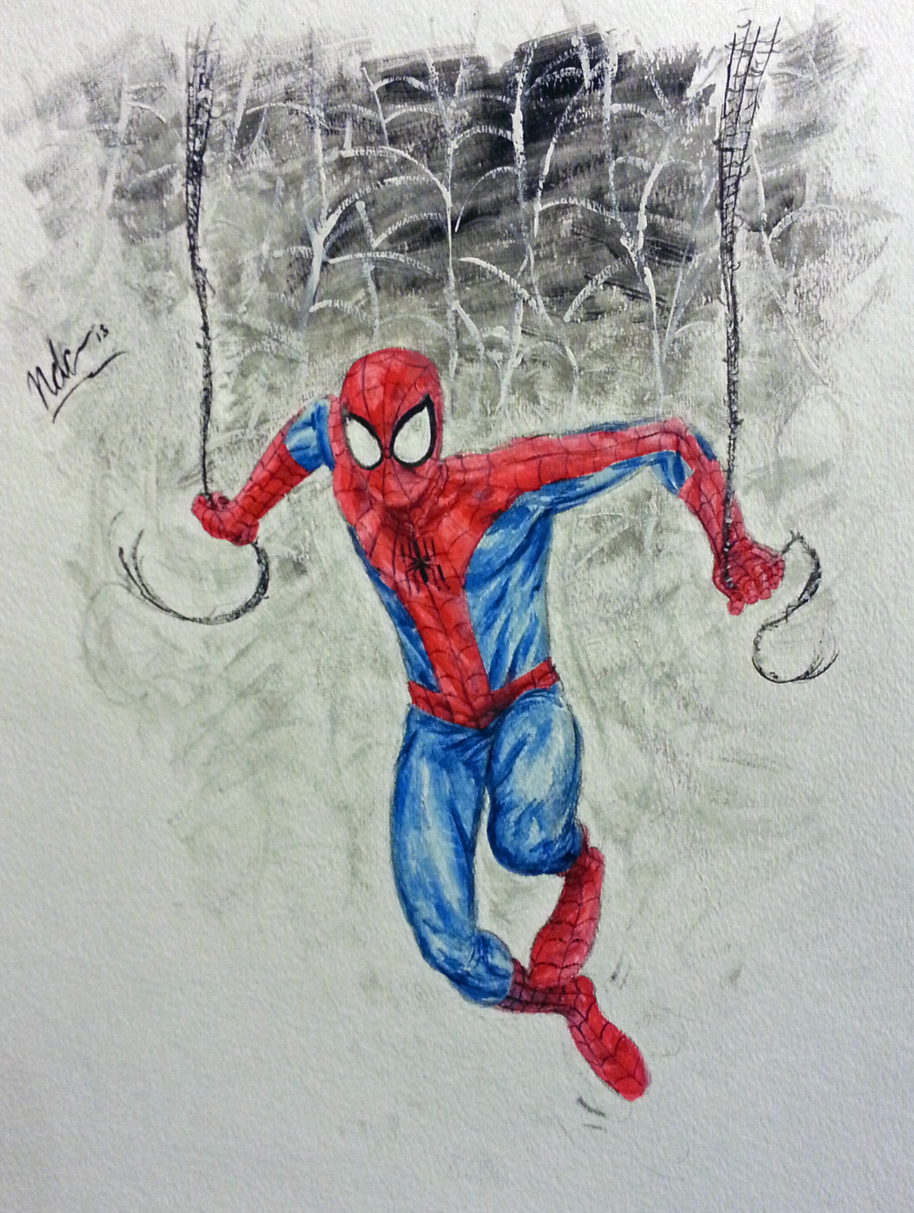 1024x1359 Spider Man Watercolor By Cagscreations