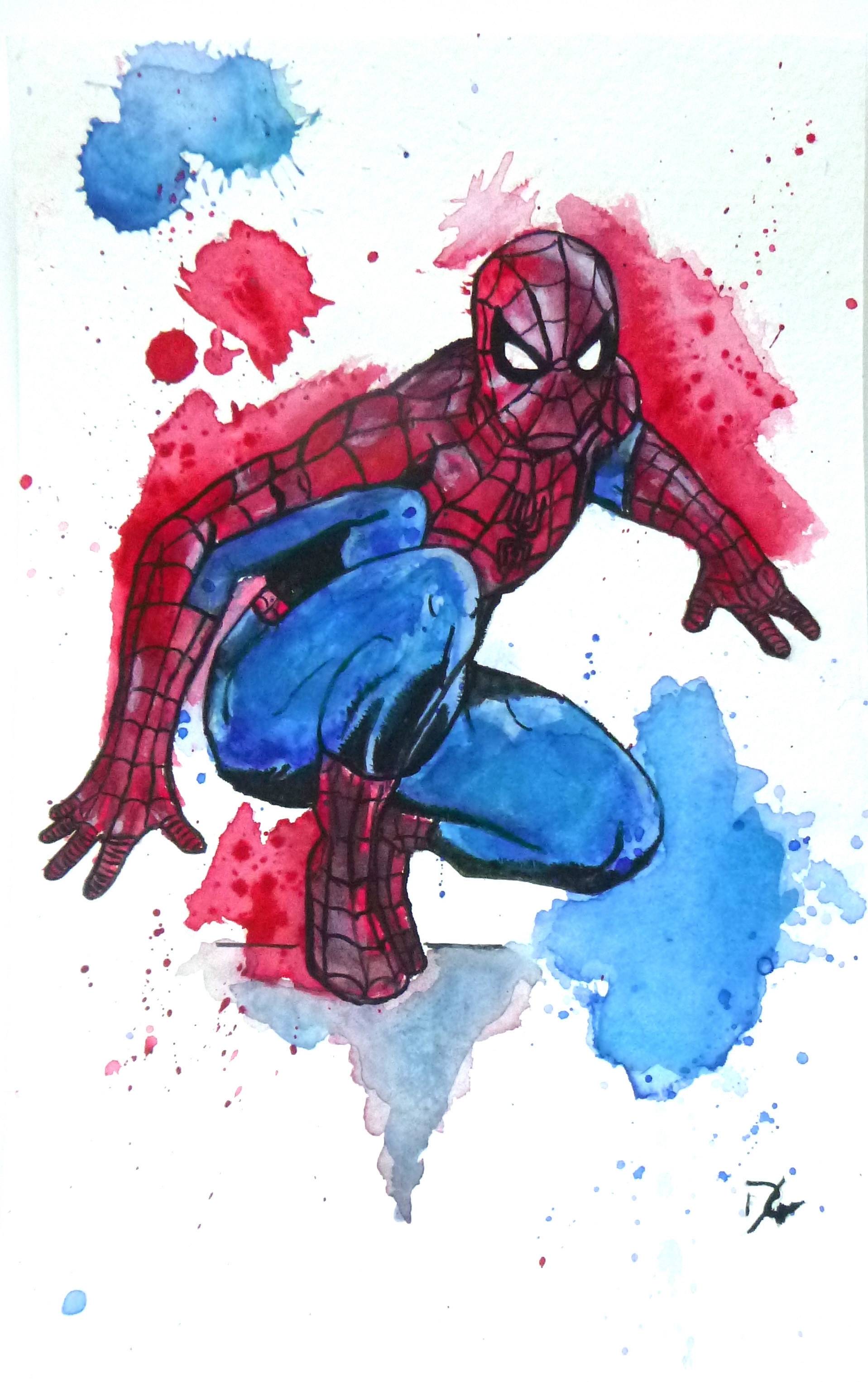 1917x3050 Spiderman Watercolor