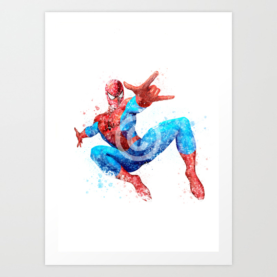 540x540 Spiderman Watercolor Art