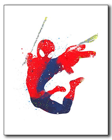 425x531 Spiderman Watercolor Photo Print