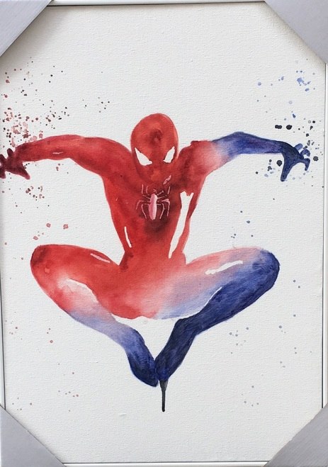 463x659 Spiderman Superhero In Watercolor