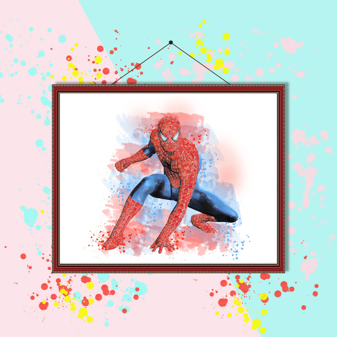 690x690 Spiderman Watercolor, Spiderman Print, By Magianrainbow On Zibbet