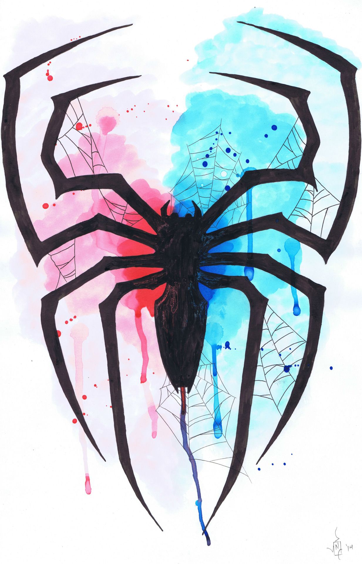1233x1920 Spiderman Watercolors Dukzy