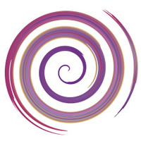200x200 Purple Watercolor Spiral, Vector Illustration Stock Vector