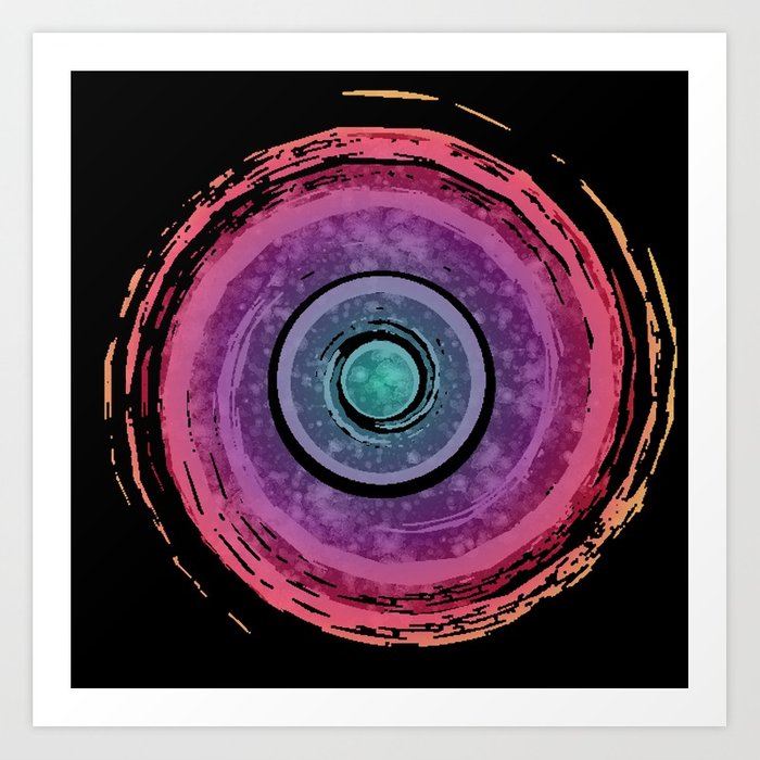 700x700 Rainbow Watercolor Spiral Art Print By Maryedenoa Society6