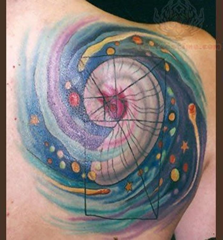 736x791 Watercolor Simple Space Galaxy Spiral Tattoo