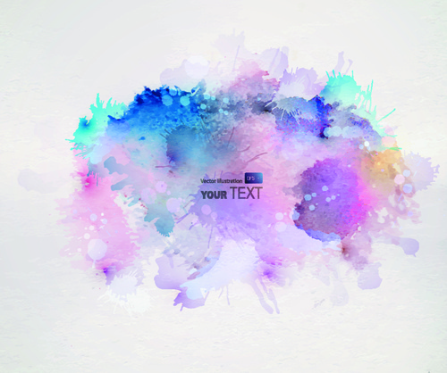 500x418 Splash Watercolor Stains Background Vector Free Vector In