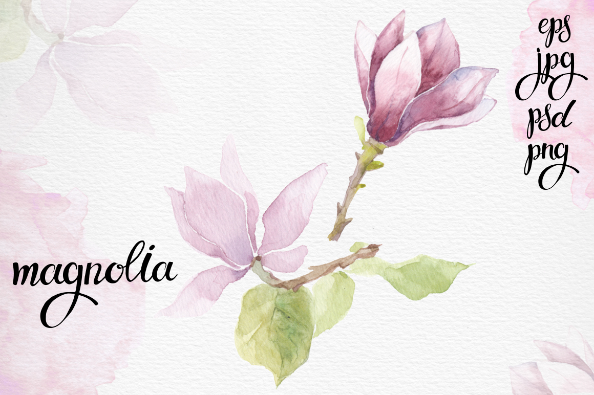1160x772 Spring Flowers. Watercolor Set.