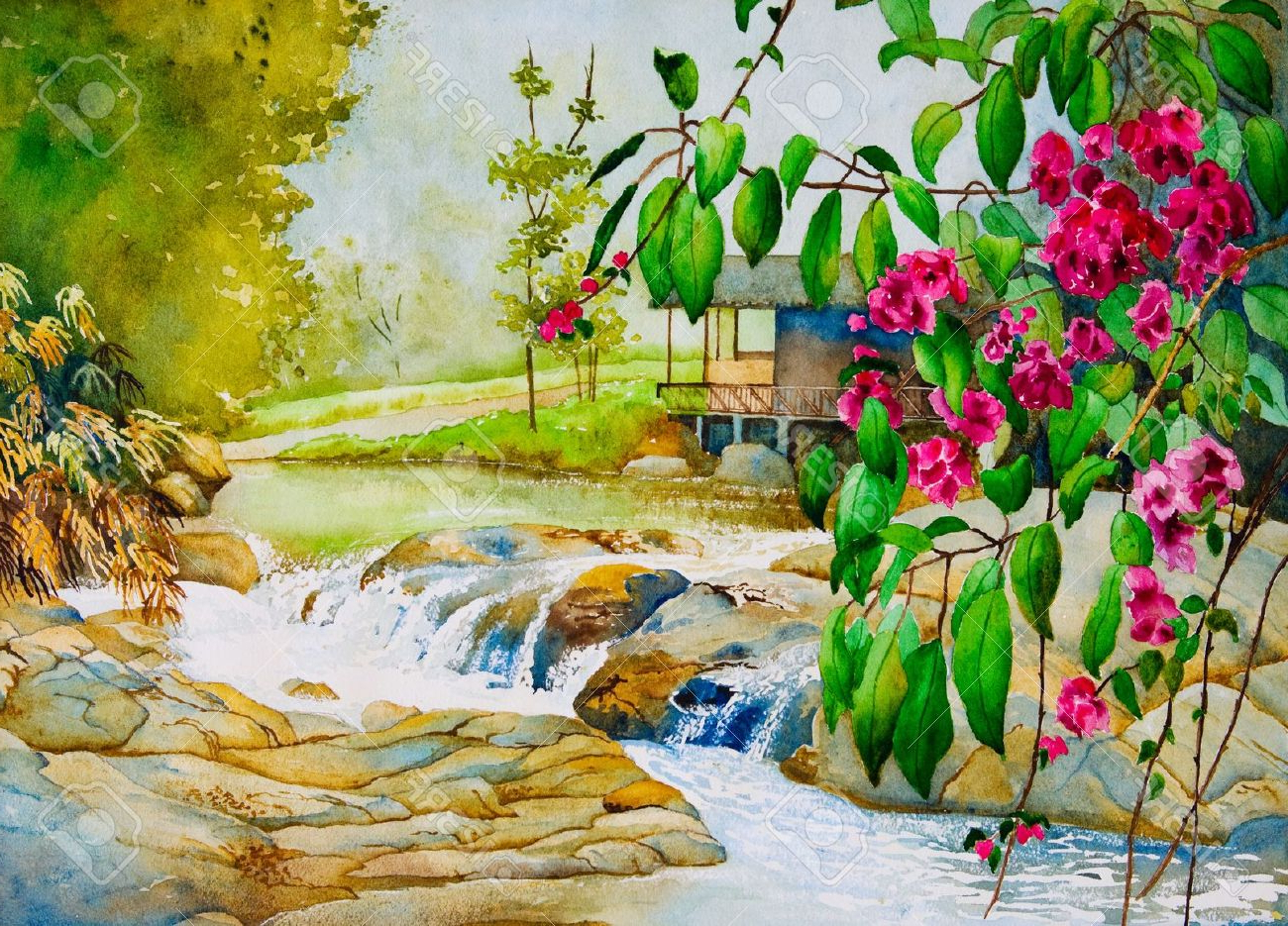1300x935 Easy Watercolor Paintings Of Spring Landscapes