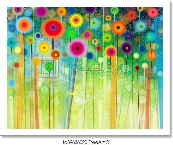 560x470 Free Art Print Of Abstract Flower Watercolor Painting. Abstract