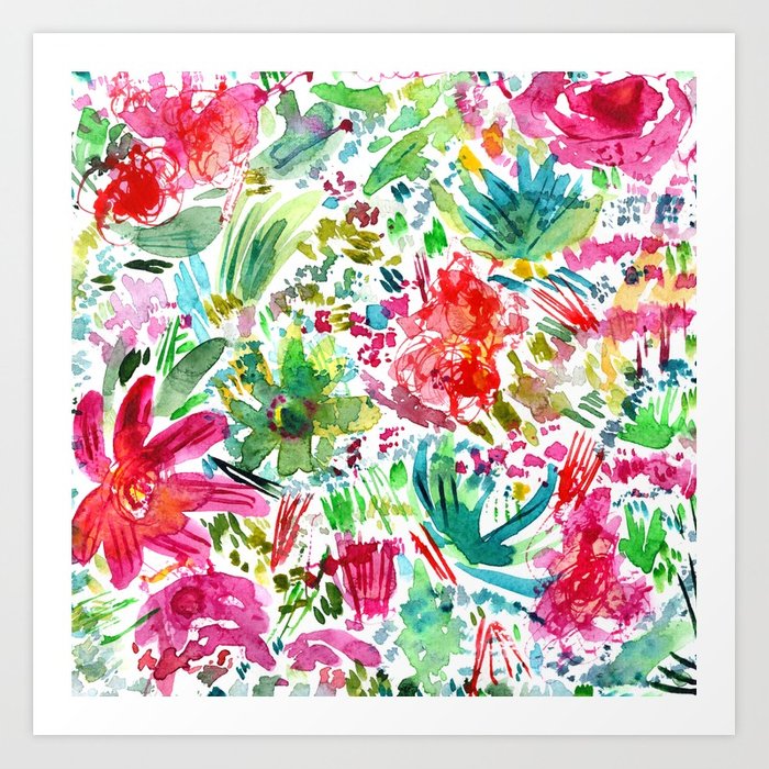 700x700 Spring Vibes Watercolor Art Print By Katerinaizotova Society6