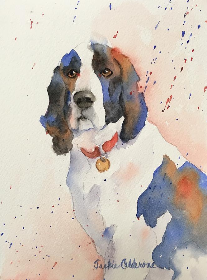 665x900 Springer Spaniel Painting By Jackie Calderone