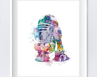 340x270 R2d2 Watercolor Etsy