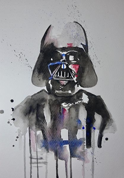 418x600 Star Wars Darth Vader Watercolour Painting By Matt Dale