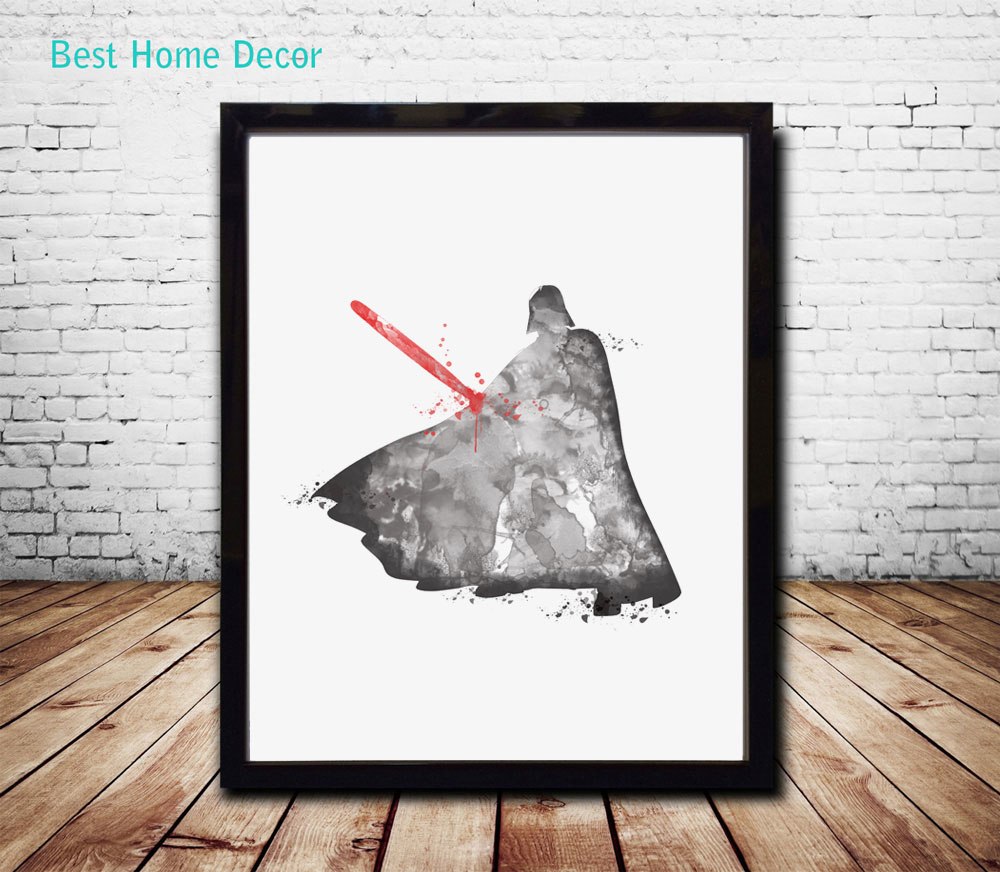 1000x872 Star Wars Watercolor Print Fine Art Paper Darth Vader Poster