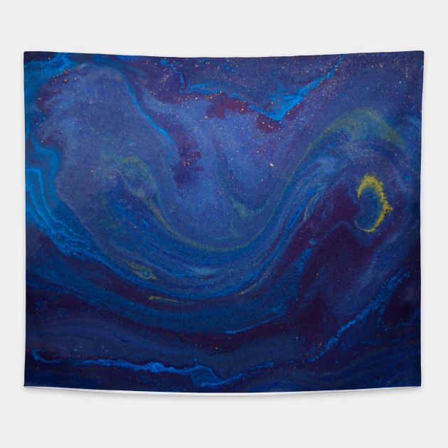 630x630 Navy Blue Starry Night Watercolor Painting