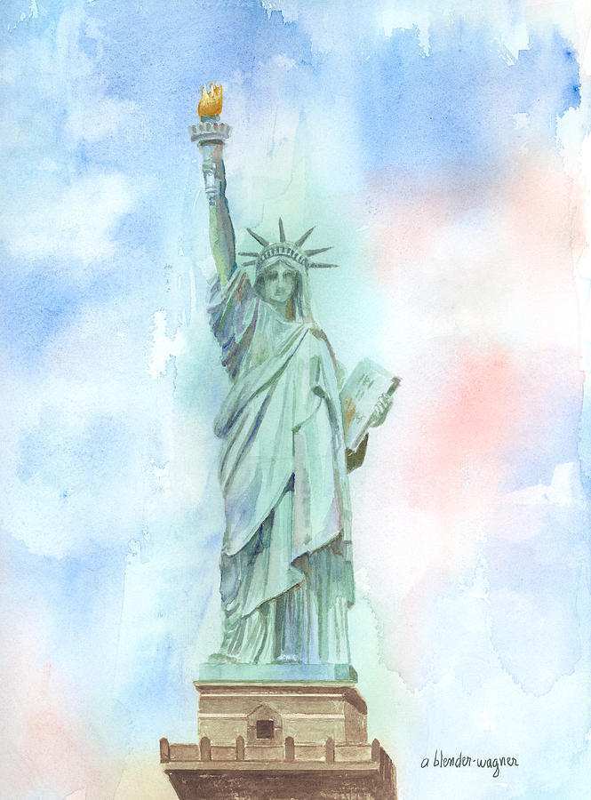 665x900 Liberty Painting Awesome Lady Liberty Painting By Arline Wagner