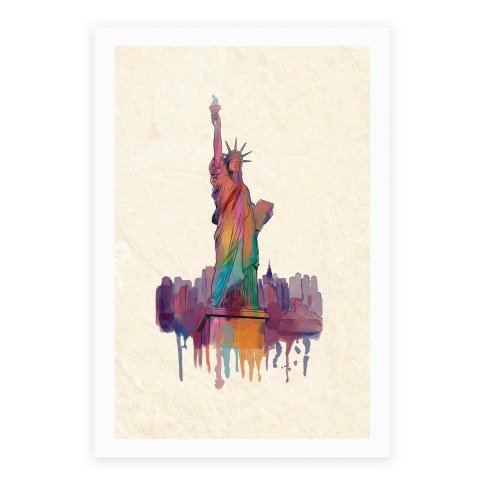 484x484 Statue Of Liberty Watercolor Poster Lookhuman