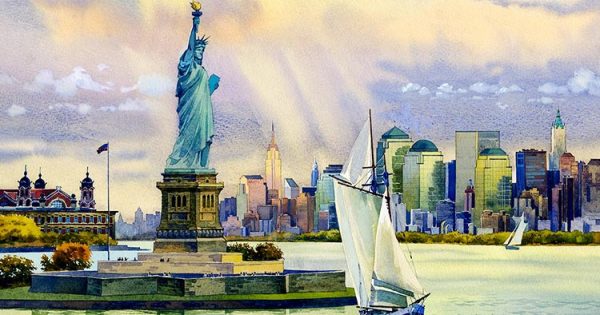 600x315 Statue Of Liberty New York Art