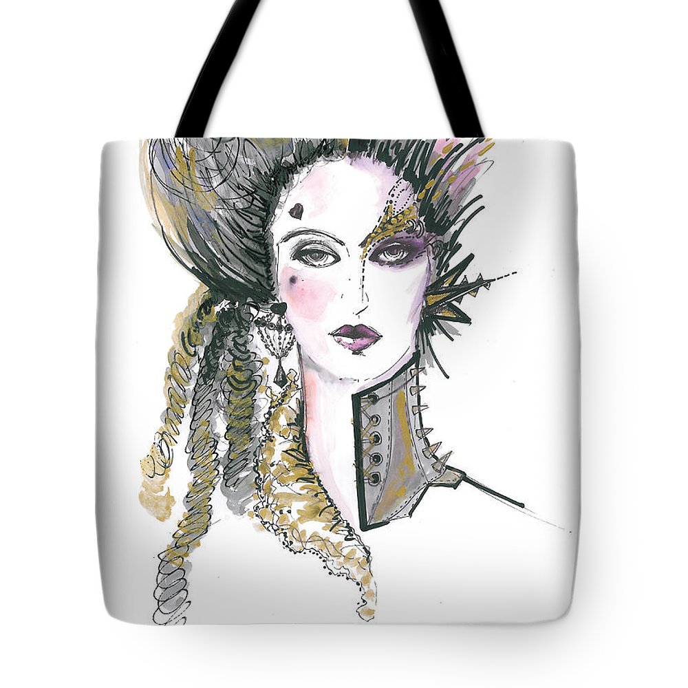 1000x1000 Steampunk Watercolor Fashion Illustration Tote Bag For Sale By