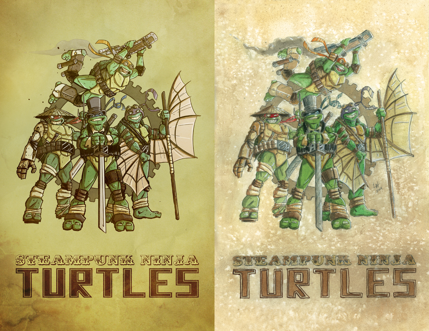 1500x1159 Tmnt Watercolor