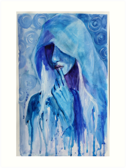 413x549 Blue Diamond Watercolor