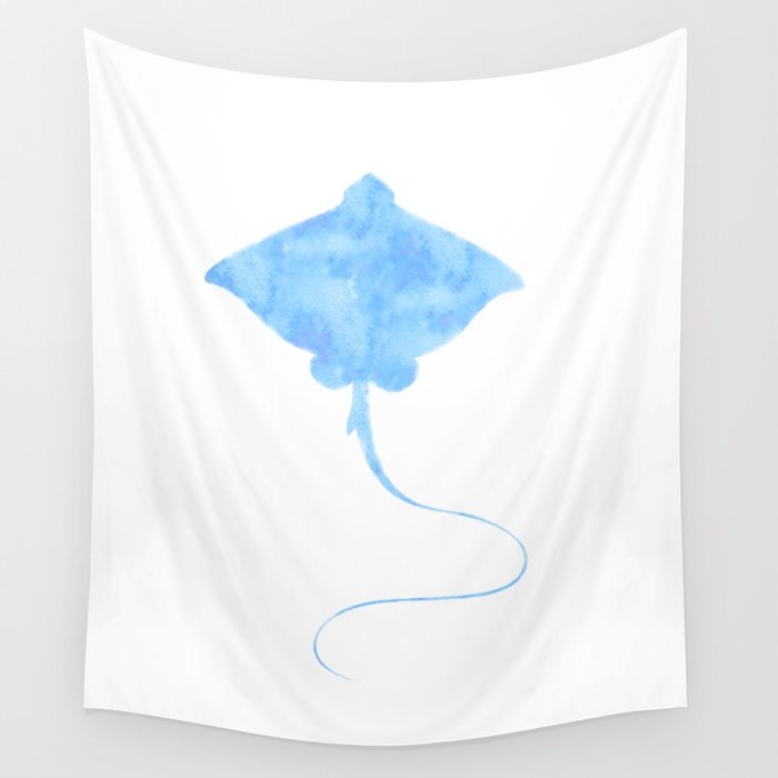 700x700 Watercolor Stingray Wall Tapestry By Shadowisper Society6