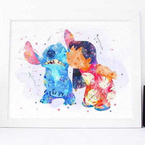 480x480 Lilo And Stitch Print Disney Lilo And Stitch Watercolor Are