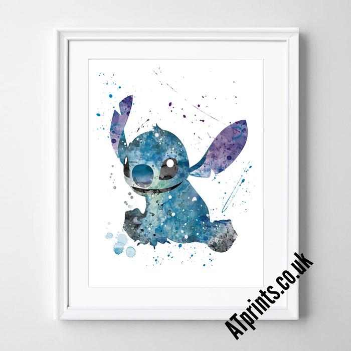 700x700 Lilo And Stitch Watercolour Art Print Atprints