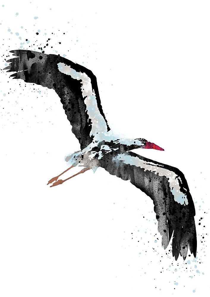 707x1000 Stork, Watercolor Stork By Rosaliartbook Redbubble