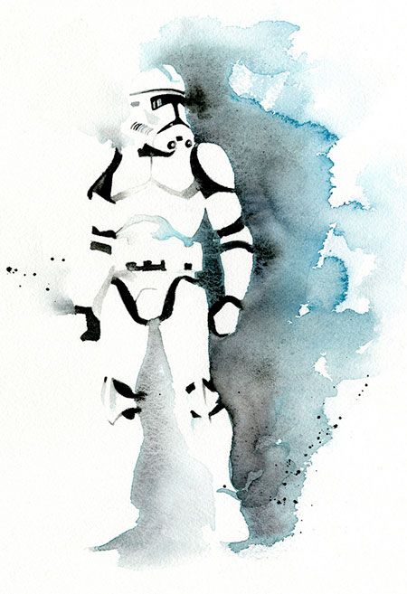 450x657 Stormtrooper Watercolor Painting Star Wars Stormtroopers