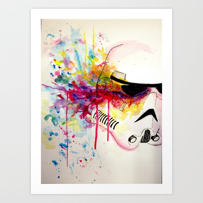 700x700 Watercolor Stormtrooper Art Print By Kerriecook Society6