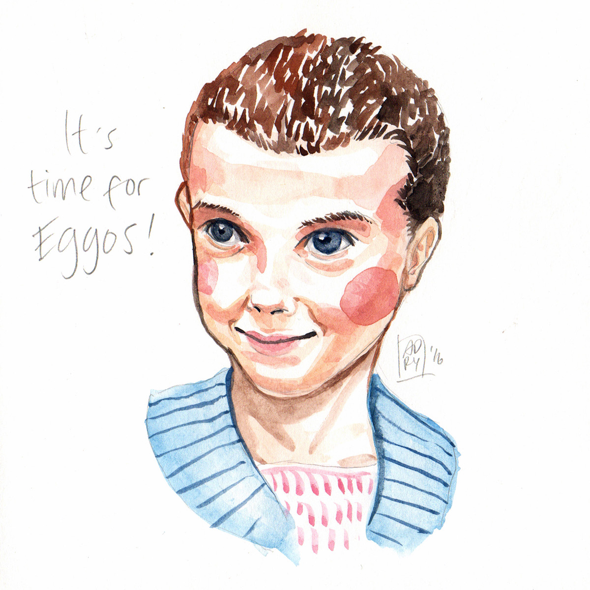 1200x1200 Stranger Things Watercolor Portraits On Behance