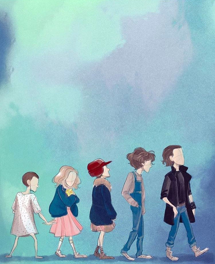 750x921 Stranger Things, Eleven, Jim Hopper Efnotebloc