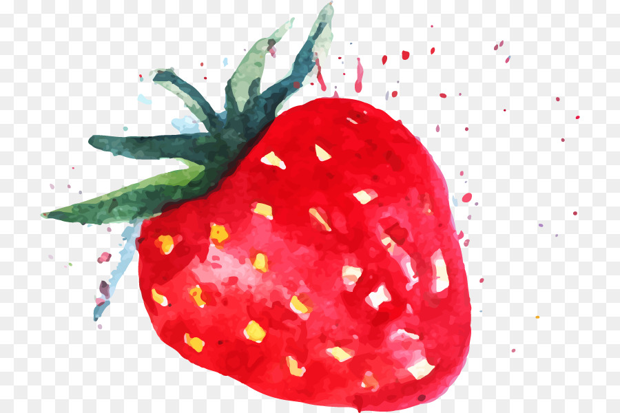 900x600 Strawberry Watercolor Painting Fruit