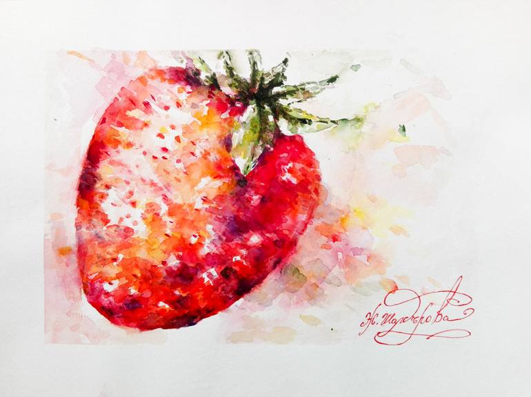 770x575 Strawberry Painting By Jasmina Shaldarova Saatchi Art