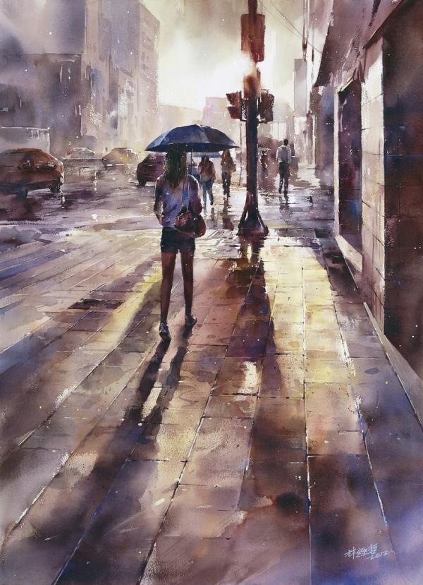 600x829 Street Watercolor Paintings By Lin Ching Che Art And Design