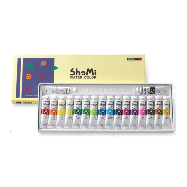 640x640 Shinhan Shami Watercolor Paint Set 18 Colors 10ml Tube For