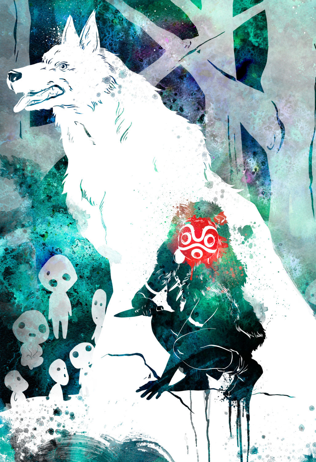 1026x1500 Studio Ghibli Watercolor Posters