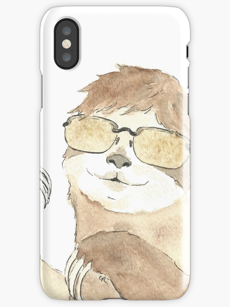 750x1000 Sloth With Sunglasses Watercolor Iphone Cases Amp Covers By