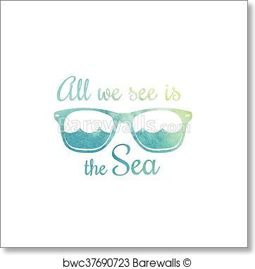 362x382 Art Print Of Watercolor Sunglasses. Barewalls Posters Amp Prints