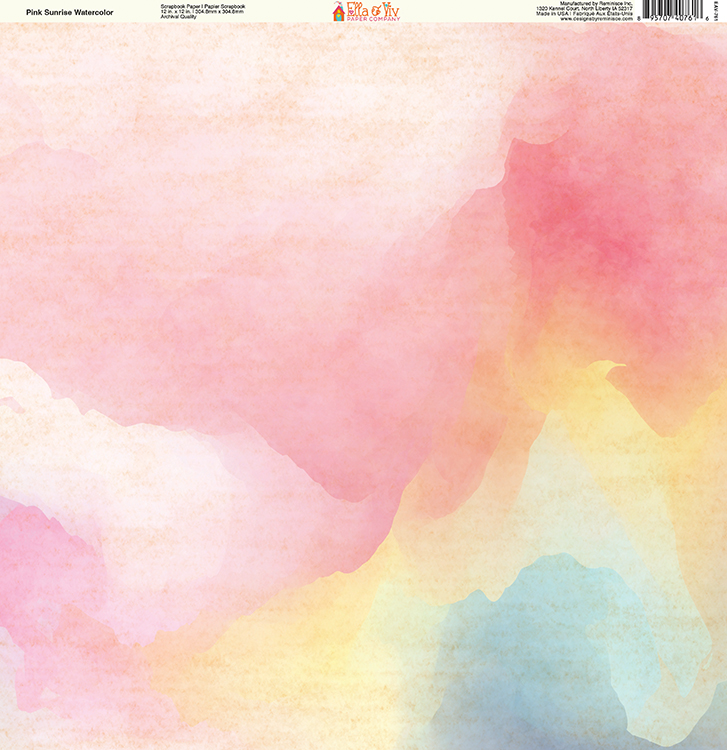 727x750 Ella And Viv Paper Company Painted Pink Sunrise Watercolor Paper